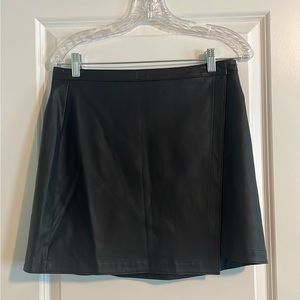 Abercrombie & Fitch Leather Wrap Mini Skirt
